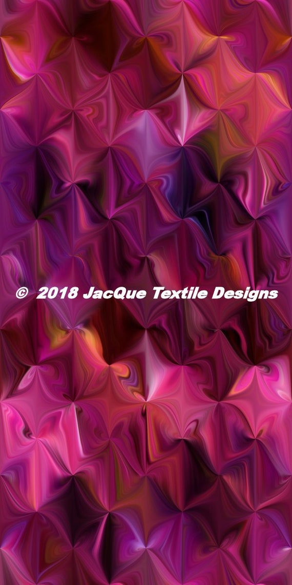 Purple Pink Lavender Abstract Triangle Artisan Textile Art Velvet Upholstery Fabric Fiber Art Fabric