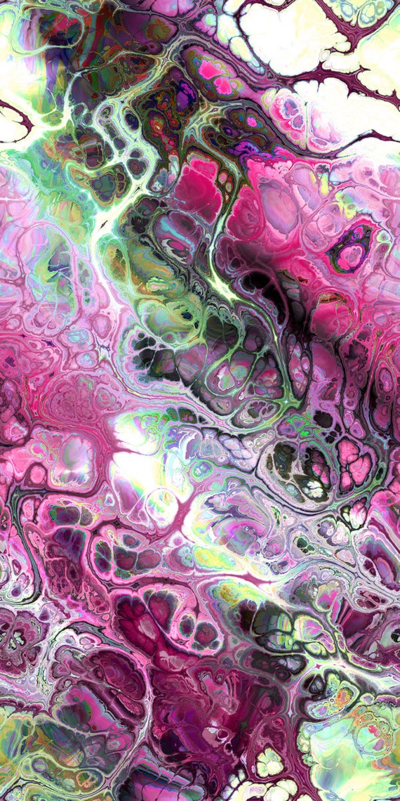 Marble Fushia Green Artisan Made Sateen Cotton Textile Fabric Vibrant Home Decor Drapery Pillows