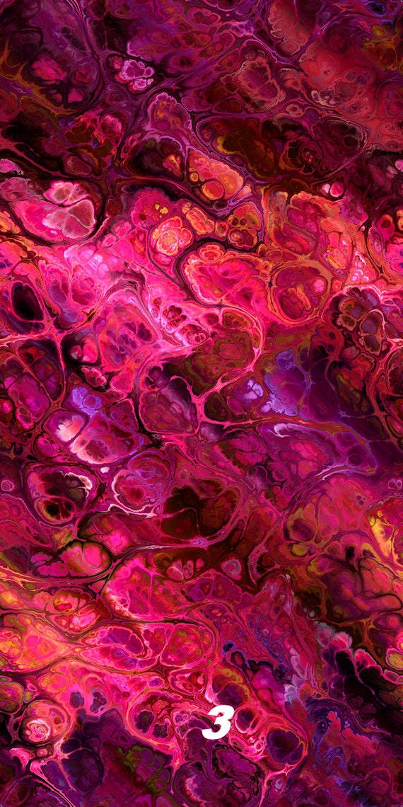 Fushia Purple Marble Artisan Made Fleece Fiber Art Fabric By The Yard Home Blanket