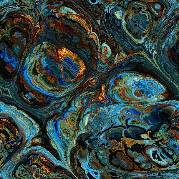 Velvet Upholstery Fabric Teal Blue Agate Rock One of a Kind Handmade  Commercial Grade Fabric Fiber Art