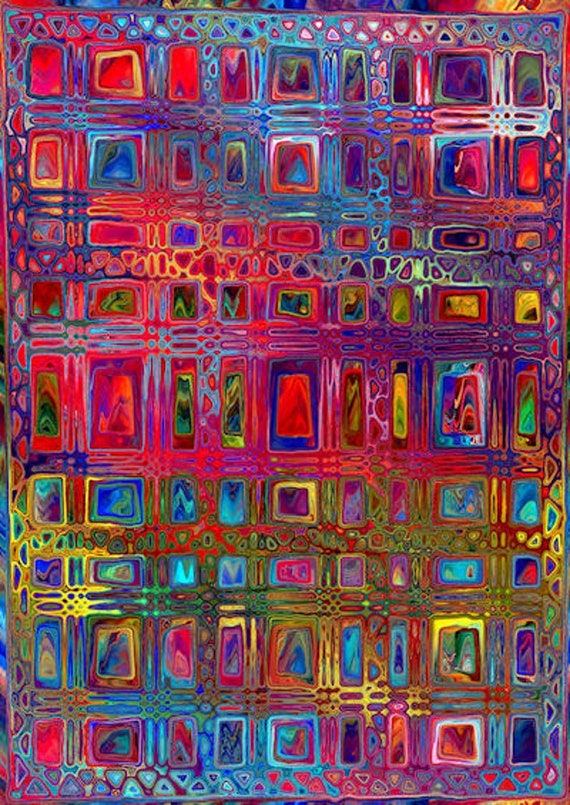 Artist Cotton Canvas Pink Upholstrey Made Textile Fabric Fiber Art Abstract
