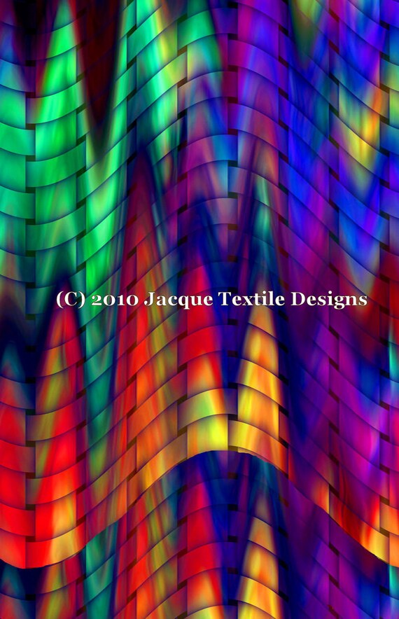 Colorful Weave Stretch Designer Fashion Textile Artist Handmade Jersey Spandex Knit Fabric