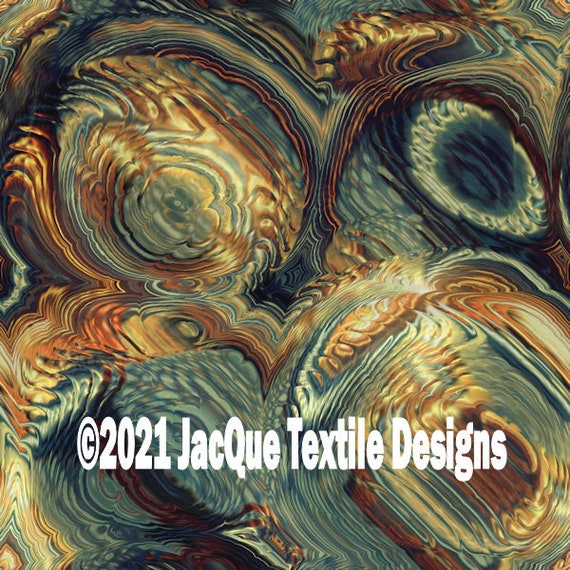 Agate Design Velvet Upholstery Fabric Butterfly Hand Made Fiber Art Fabric Brown Blue Tan
