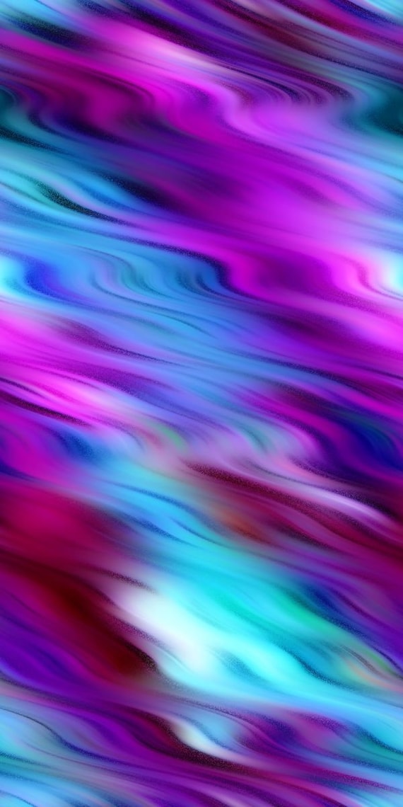 Artist Created Blue Violet Purple Watercolor Blues Velvet Upholstery Fabric Fiber Art