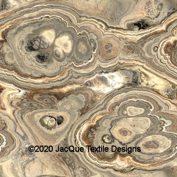 Hand Created Agate Velvet Upholstery Fabric Fiber Art Modern Fabric