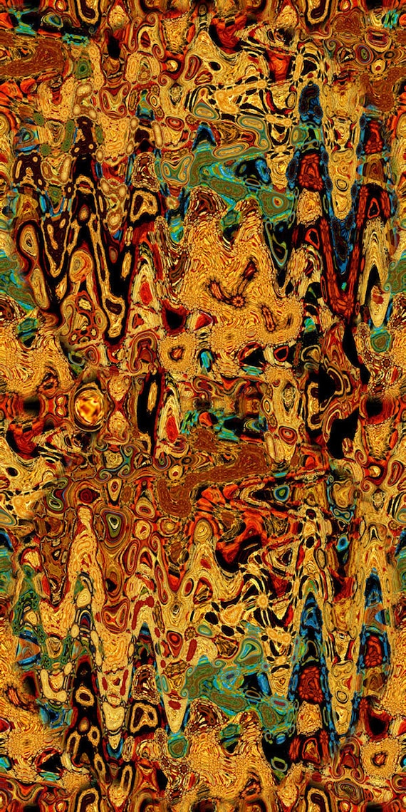 Velvet Upholstery Fabric Artisan Made Autumn Golden Fabric By The Yard Fiber Art Marble