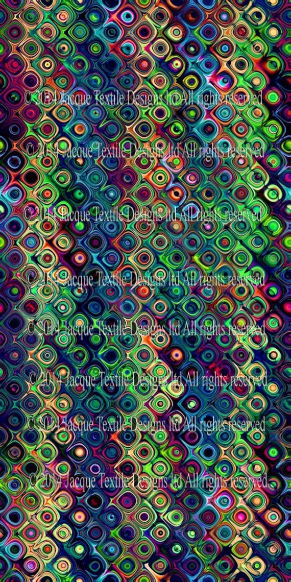 Artist Hand Created Apparel Knit Fabric By The Yard Fiber Art Marble Fabric Polka Dot