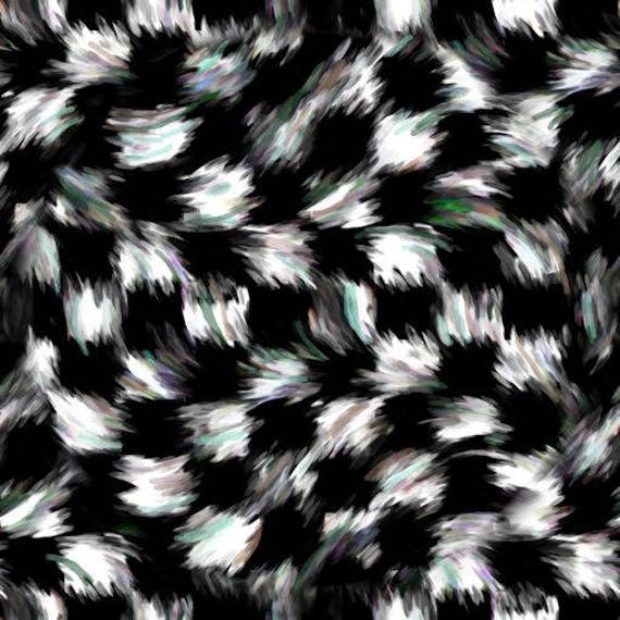 Textile Artist Soft Minky Fabric By The Yard Fiber Art Black White Checkerboard Blanket Home Decor Craft