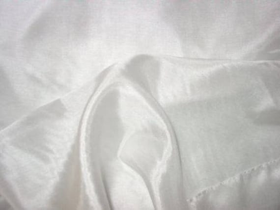 22 Yards White 100% Pure China Silk Fabric Lightweight Shiny Float EXTRA WIDE 55 Inches