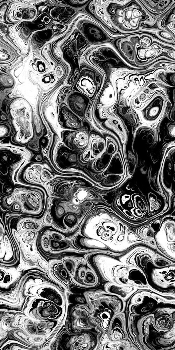 Artist Made Black White Lightening Strikes Kona Cotton Quilting Textile Art Fabric