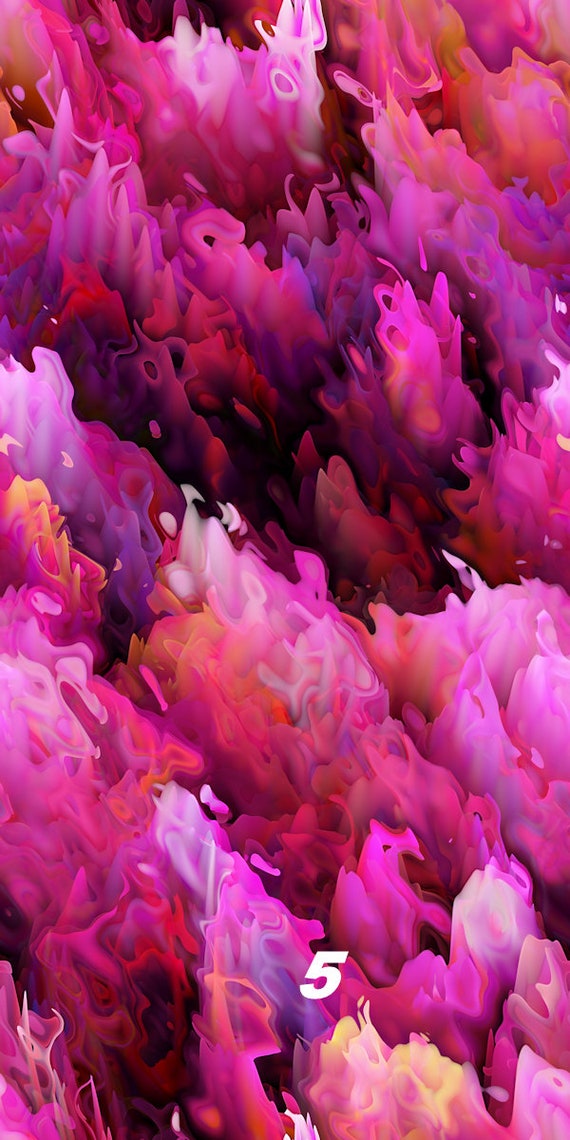 Pink Fushia Waves Abstract Artist Hand Created Artisan Crepe de Chine Fabric Fiber Art Apparel Sheer Home Decor