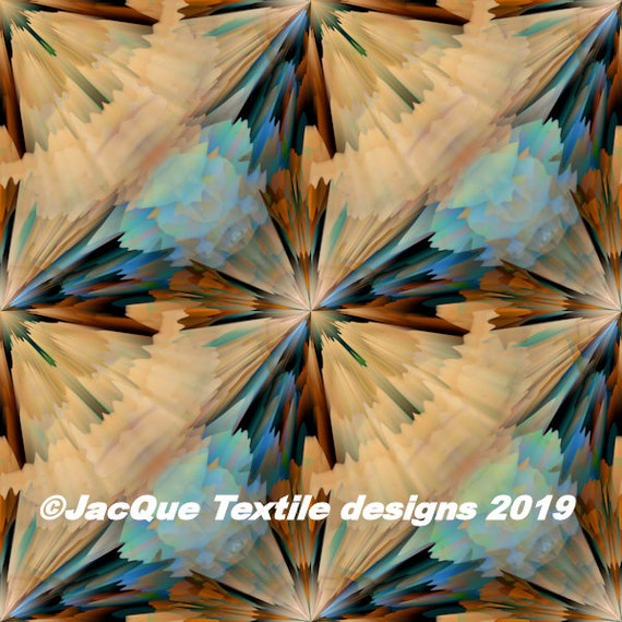 Textile Artist Made Gorgeous Geometric Cotton Canvas Upholstery Fabric Home Decor