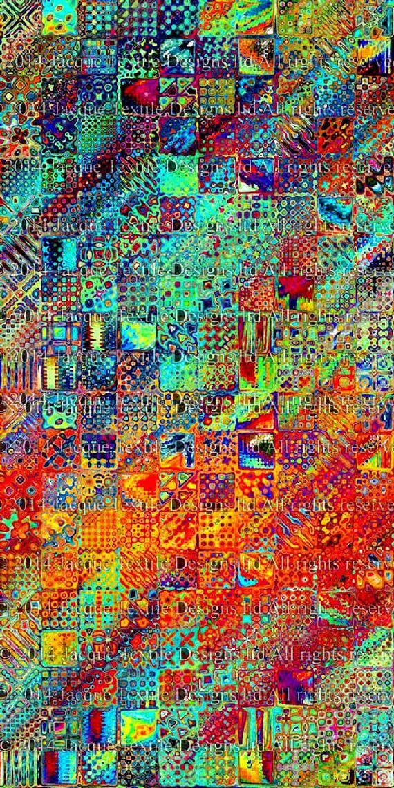Artist Handmade Cotton Art Quilting Fabric Fiber Art Mixed Media Fabric Patchwork Squares
