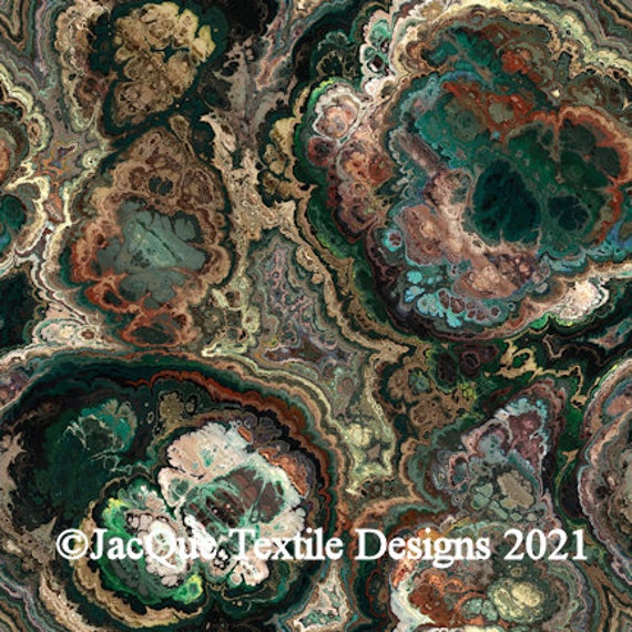 Designer Artist Created Upholstery Canvas Fabric Fiber Art Abstract Abstract Flower Home Decor
