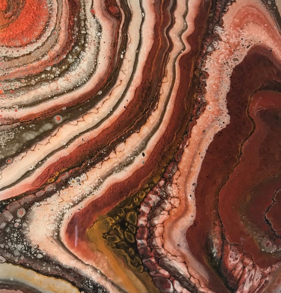 Trivet Resin Copper Rose Gold Ceramic Tile Coaster Artisan Made Gift Idea Home Decoration