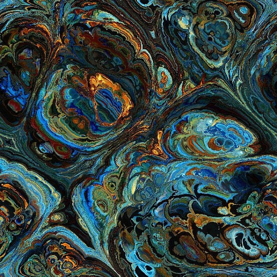 Minky Fabric Blue Agate Fiber Art Home Decor Craft Blanket Super Soft