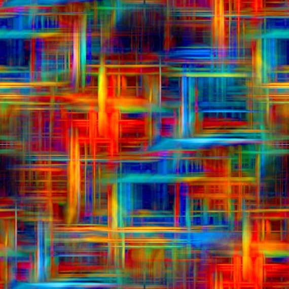 Artist Created Satin Fabric Fiber Art Marble Fabric Abstract Streaks Rich Colors