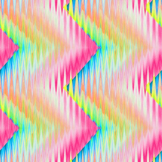 Zig Zag Pink Blue Yellow Handmade Velvet Upholstery Recover Chair Fabric Fiber Art Modern Fabric