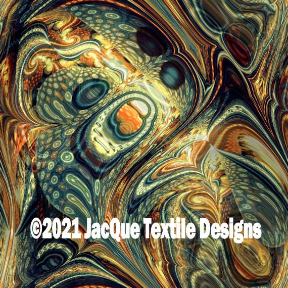 Modern Blue Brown Handmade Artisan Textile Art Velvet Upholstery Fabric Fiber Art Fabric