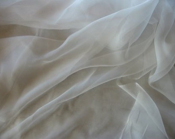 4 Yards White Pure Silk Gauze Fabric Sheer Lightweight Etsy