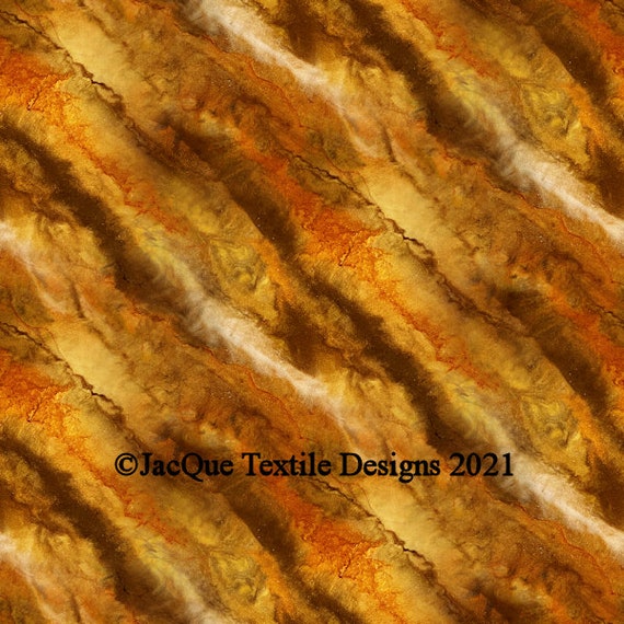 Artist Velvet Upholstery Fabric Watercolors Brown Earth Tones Fiber Art