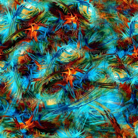 Brush Strokes Blue Textile Designer Handmade Upholstery Fabric By The Yard Chair Cushion Faux Suede Home Decor Fiber Art