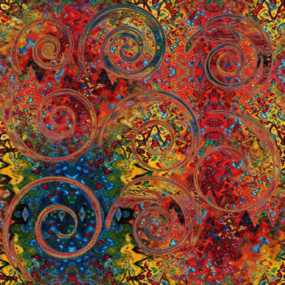 Textile Artisan Made Sateen Cotton Fabric Curls Abstract Home Decor Drapery Pillows