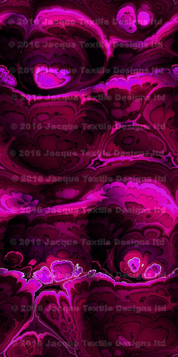 Violet Pink Burgandy Hand Created Art Fleece Fiber Art Fabric Panel Apparel Blanket