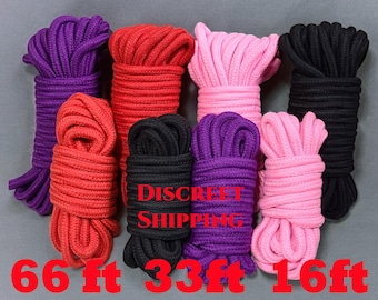 Shibari Bondage Rope, Soft Cotton Blend, Kinbaku Rope