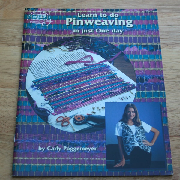 Vintage Pinweaving beginner easy Pin Weaving Craft Pattern Booklet applique vest, weaving tutorial