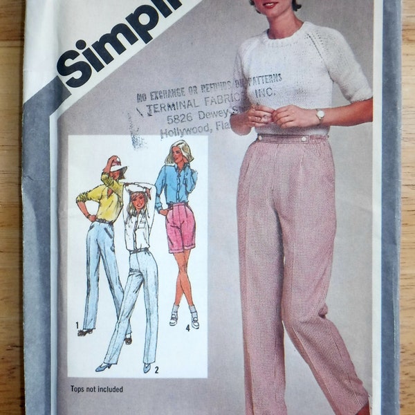 1980s Pants Pattern - Etsy