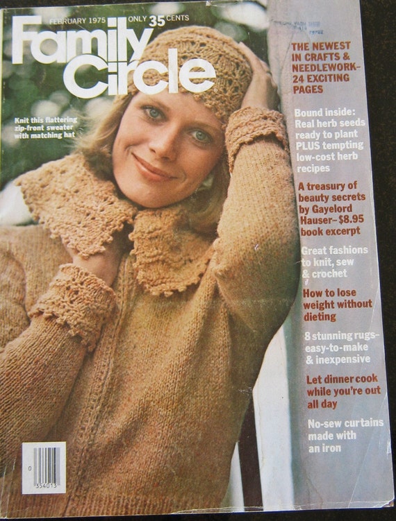 Family Circle Crochet Knitting Recipe 1975 Vintage Pattern Magazine Crochet Patterns Knitting Patterns Seventies Crochet Patterns