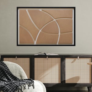 Abstract 3D Textured Wall Art: Wabi-Sabi Plaster, Modern Neutral Decor