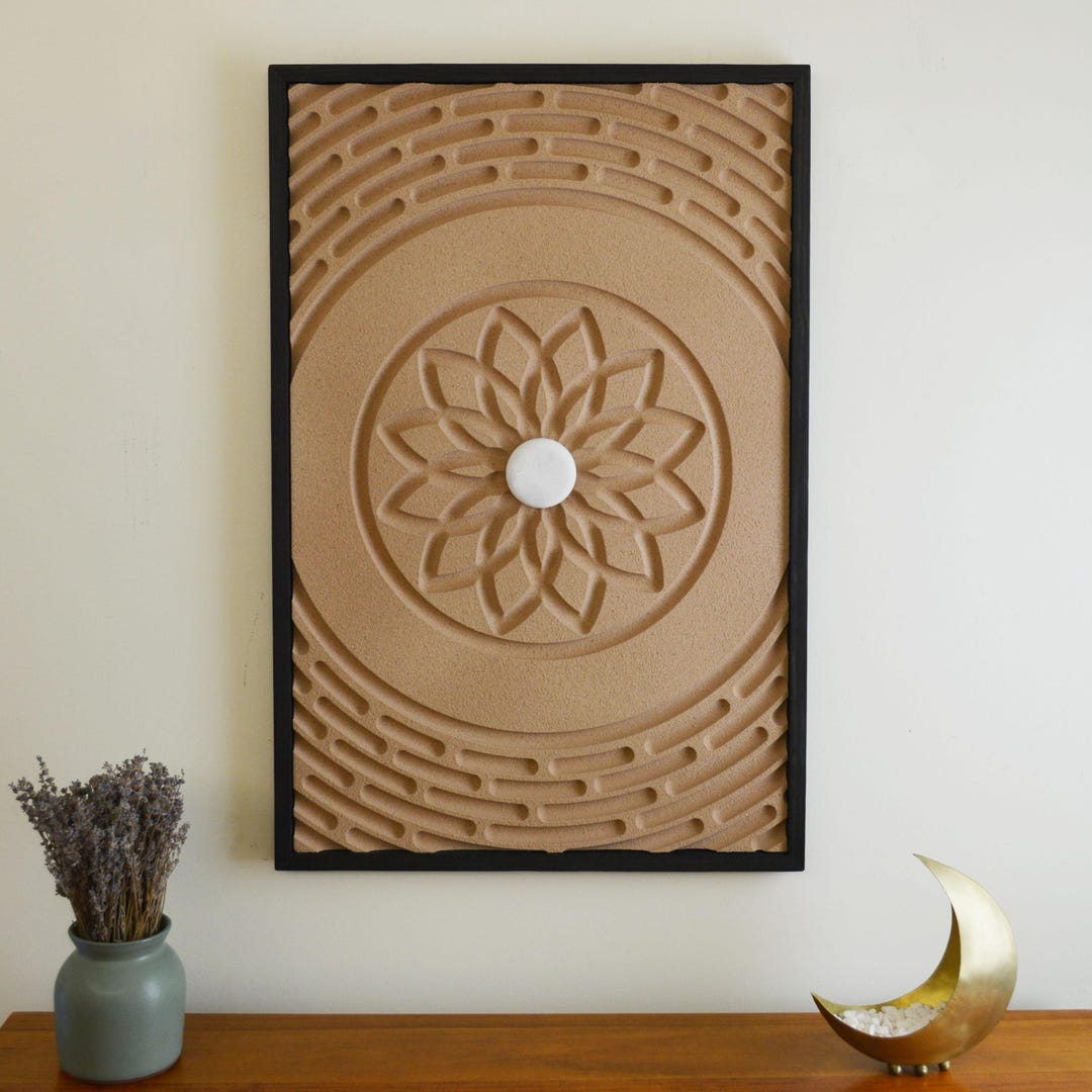 No. 62 Zen Garden Wall Art, Acoustic Diffuser Panel, Japanese Wall ...