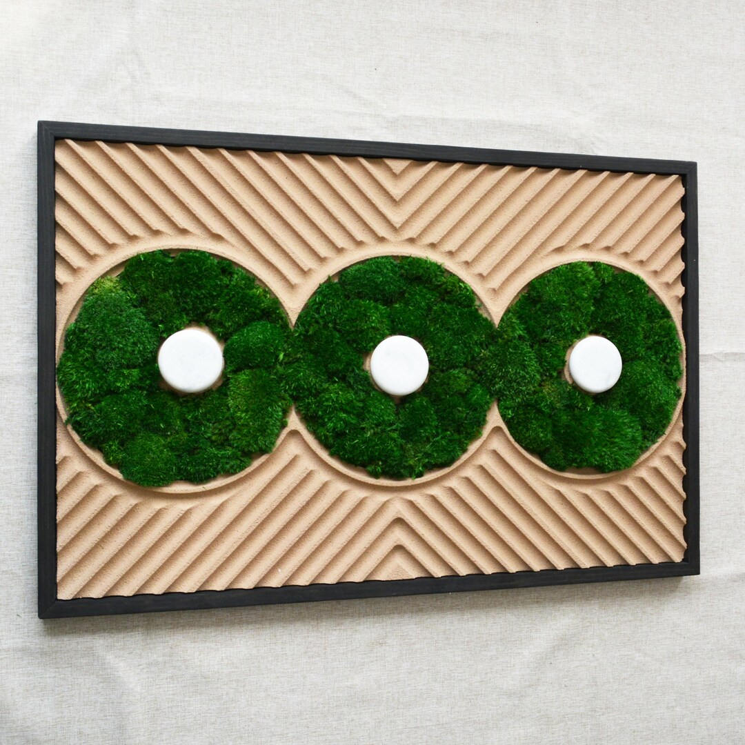 No. 39 Moss Zen Garden, Moss Sand Garden, Moss Wabisabi Decor, Moss