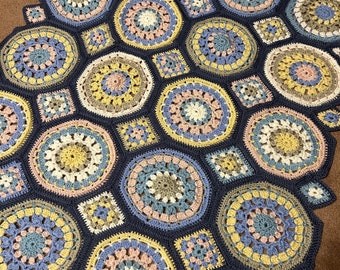 Gothic Windows Throw Blanket Crochet Pattern Afghan Julie Yeager Granny