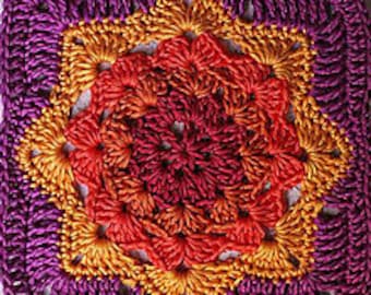 Round Ripple Afghan Square