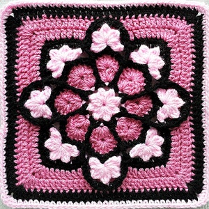 JulieAnny's Stained Glass Afghan Block Crochet Pattern 12 by Julie Yeager image 3