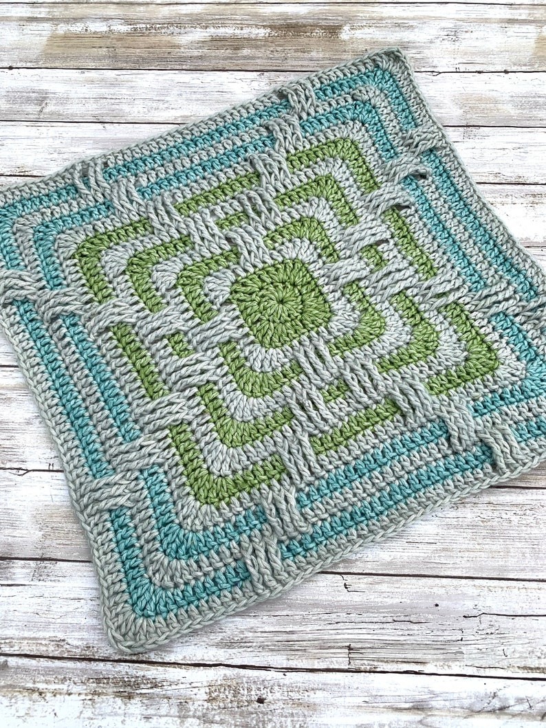 Faded Love Original Crochet Afghan Blanket Pattern by Julie Yeager image 2