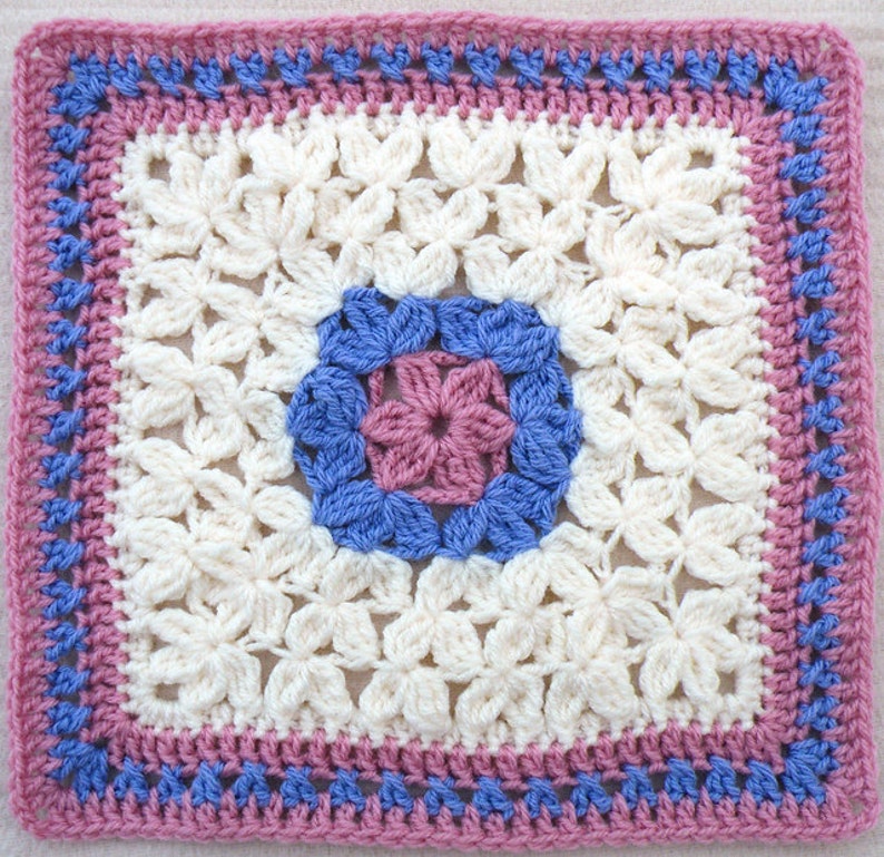 In Treble Crochet Pattern for 12 Afghan Square Designed by Julie Yeager image 3