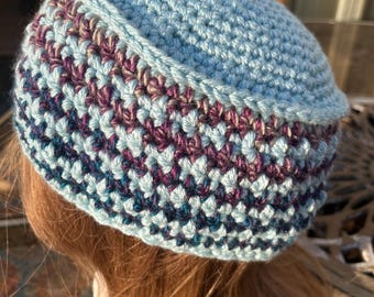Houndstooth Brimmed Hat Original Crochet Pattern by Julie Yeager Designs Beanie