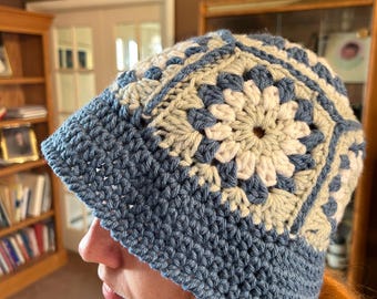 Gigi Granny Square Bucket Hat Original Crochet Pattern by Julie Yeager