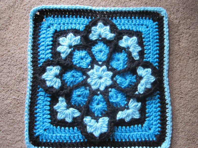 JulieAnny's Stained Glass Afghan Block Crochet Pattern 12 by Julie Yeager image 2