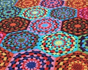 Brilliantine Afghan, original crochet pattern by Julie Yeager