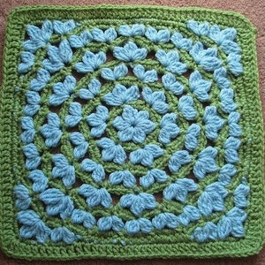 Floral Fantasy Afghan Square