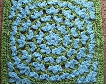 Floral Fantasy Afghan Square