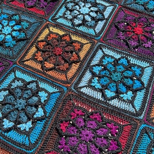 JulieAnny's Stained Glass Afghan Block Crochet Pattern 12 by Julie Yeager image 1