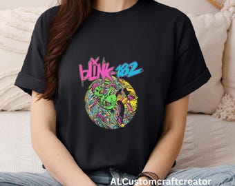 Blink 182 t-shirt, rock music fan shirt, blink 182 fan tee, rock fan lovers t-shirt, blink 182 music, rock music clothing, rock fan tee