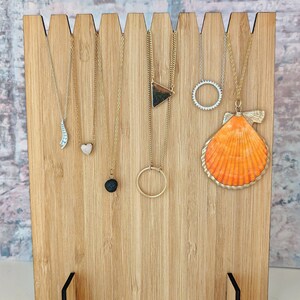 cute and modern wood necklace organizer