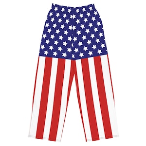 American Flag unisex wide-leg pants